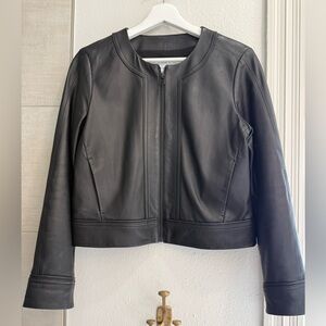 Derek Lam 10 Crosby x Athleta Black Leather Jacket - small